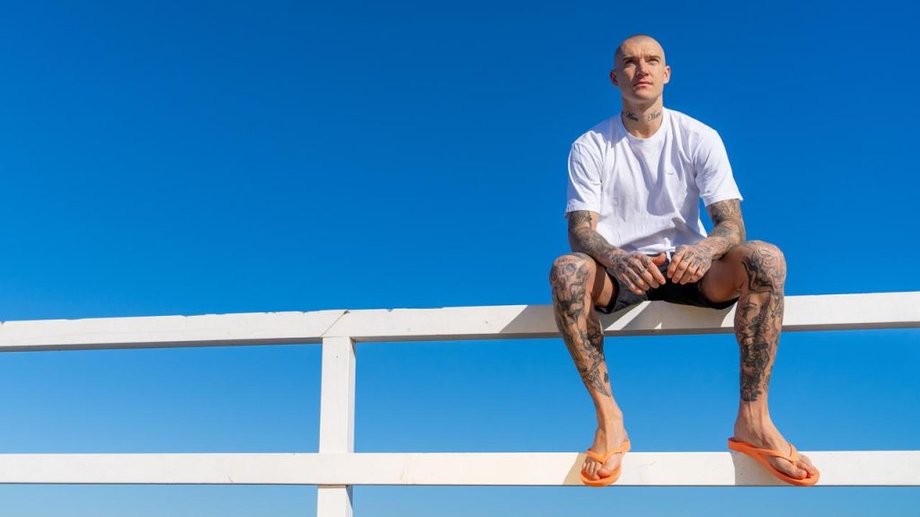 Dustin Martin sporting Archies.
